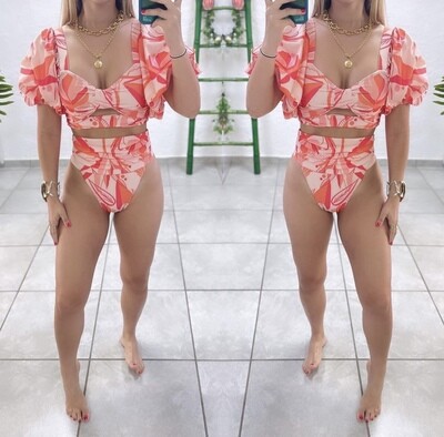 Orange Blossom High Waisted Bikini Exclusive Collection