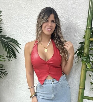 Red Leather vest