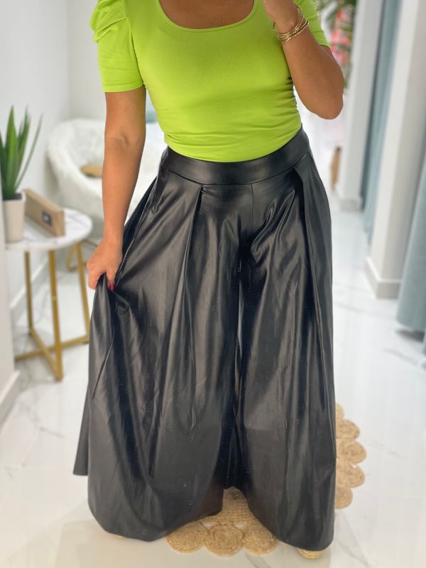 Black Leather Pant