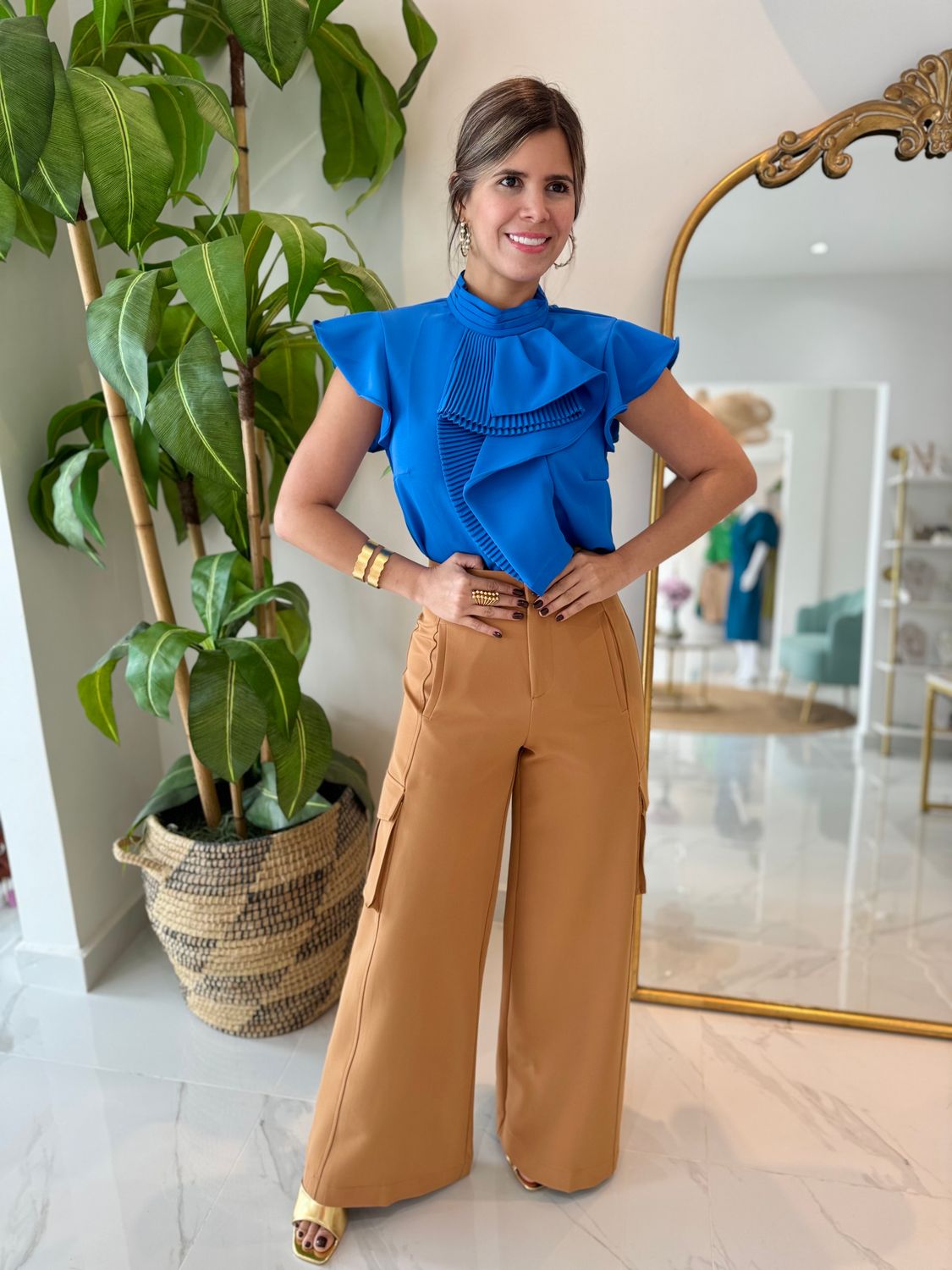 Camel Cargo Pants