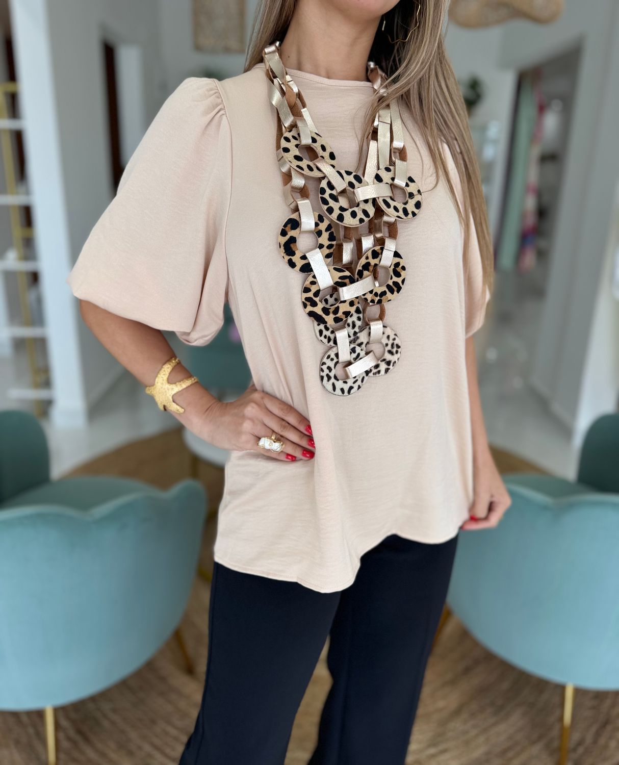 Champagne Elegant Blouse