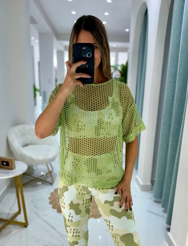 Green Mesh Top