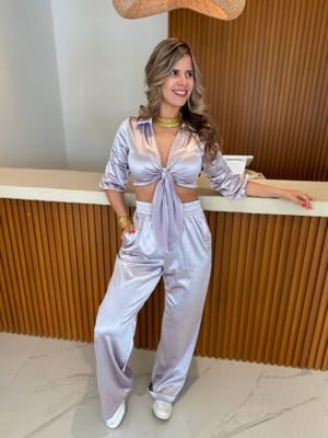 Silver Comfy Pant Set