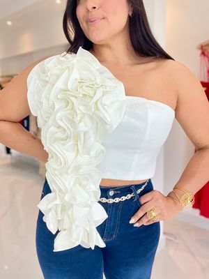 White Flowery Top