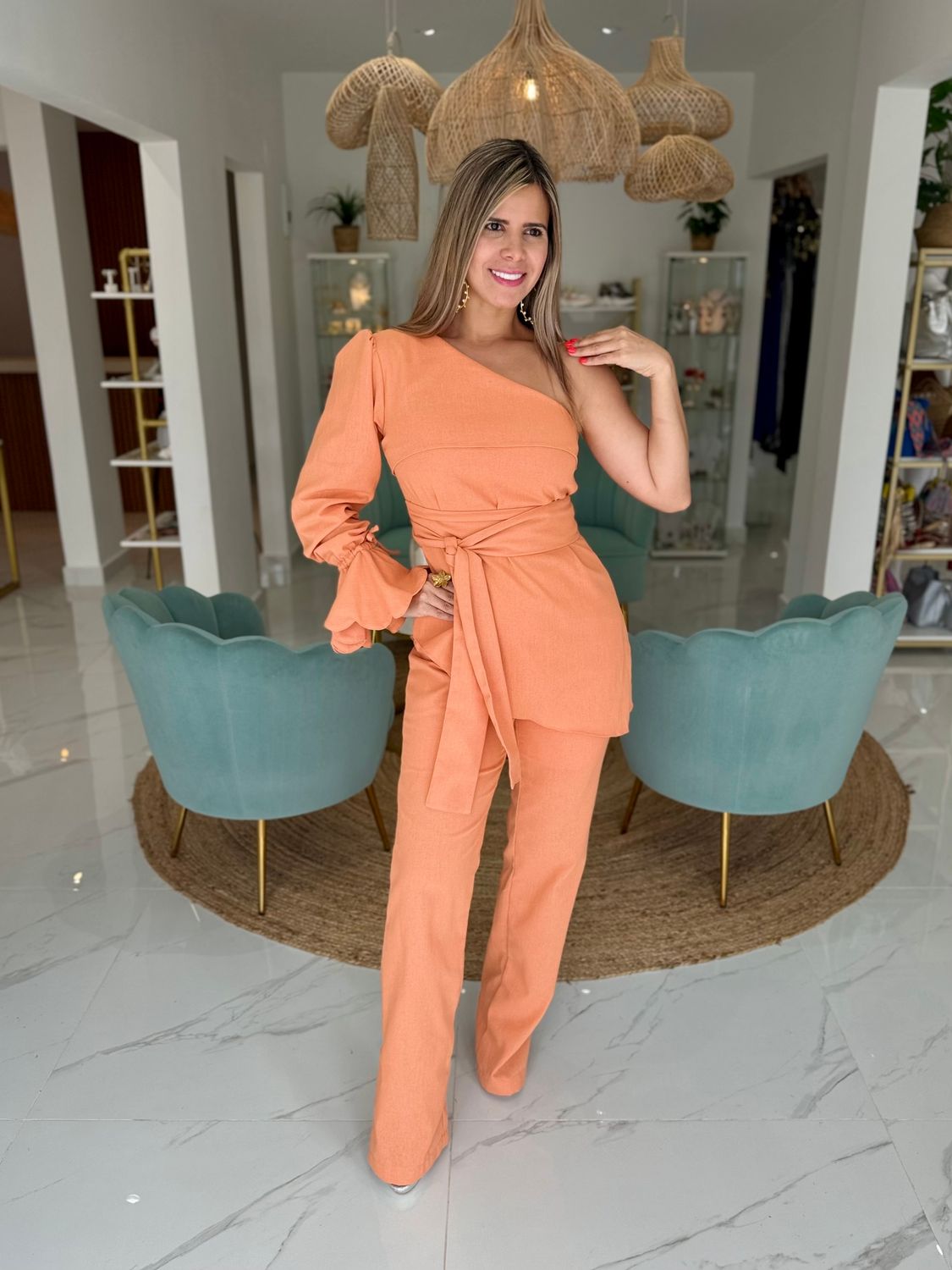 Exclusive Pant Set Salmón