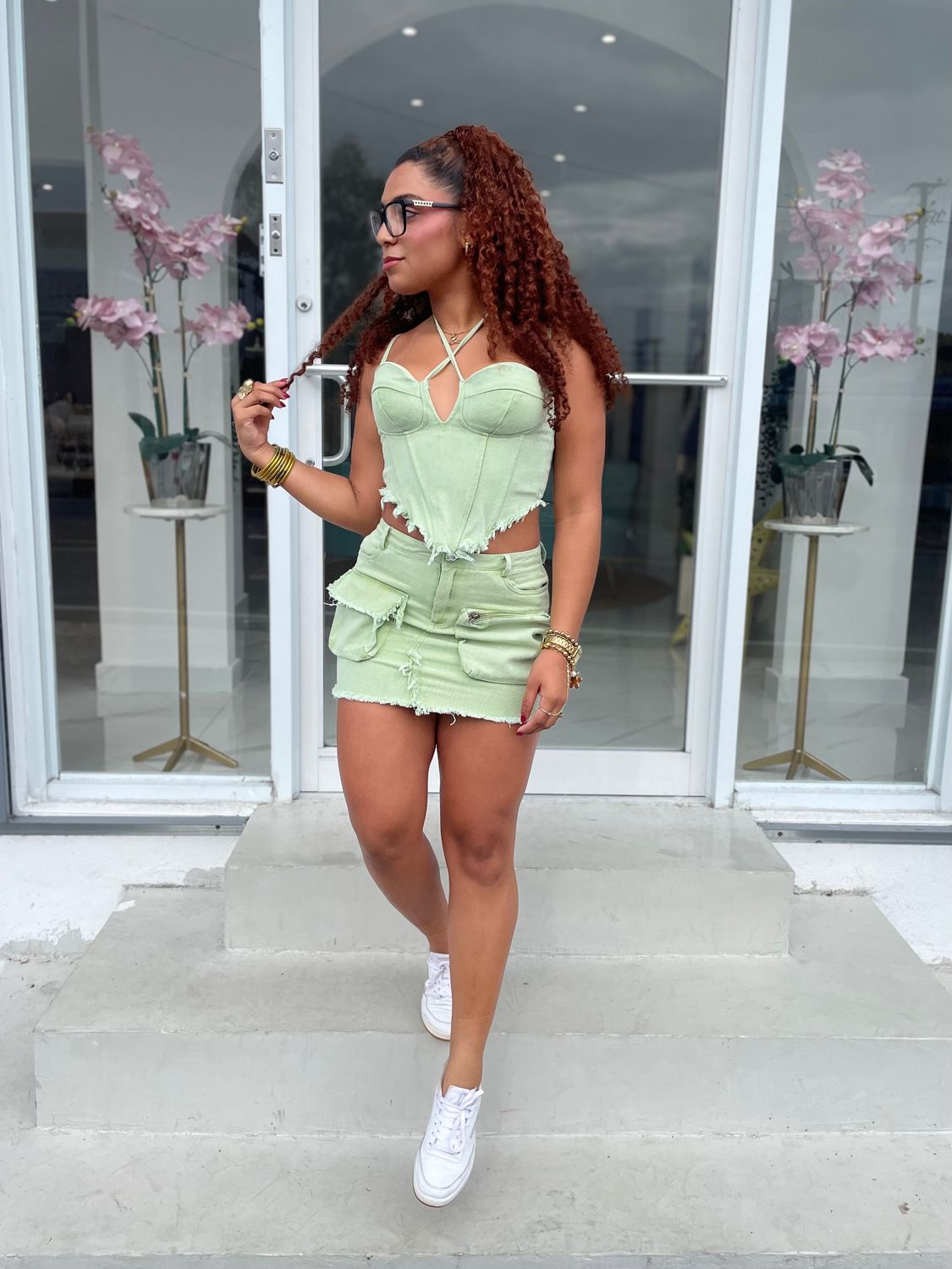 Cool Mint Skirt Set