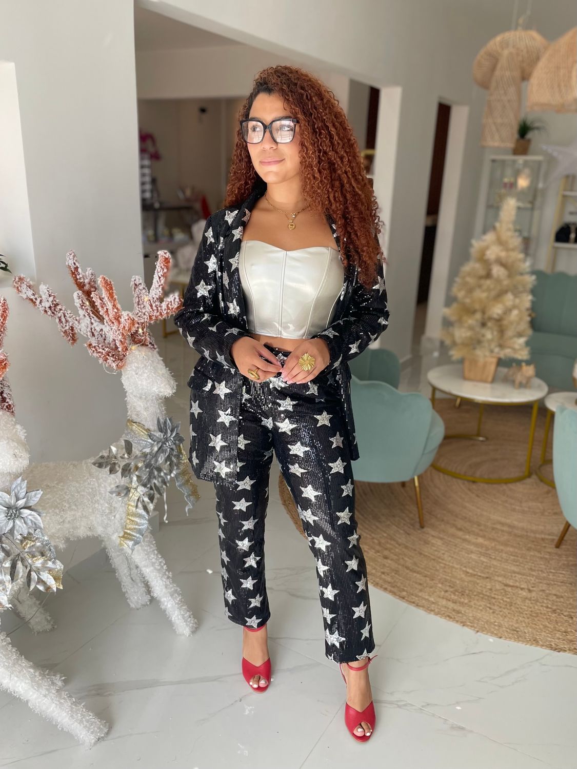 Shiny Stars Blazer Pant Set