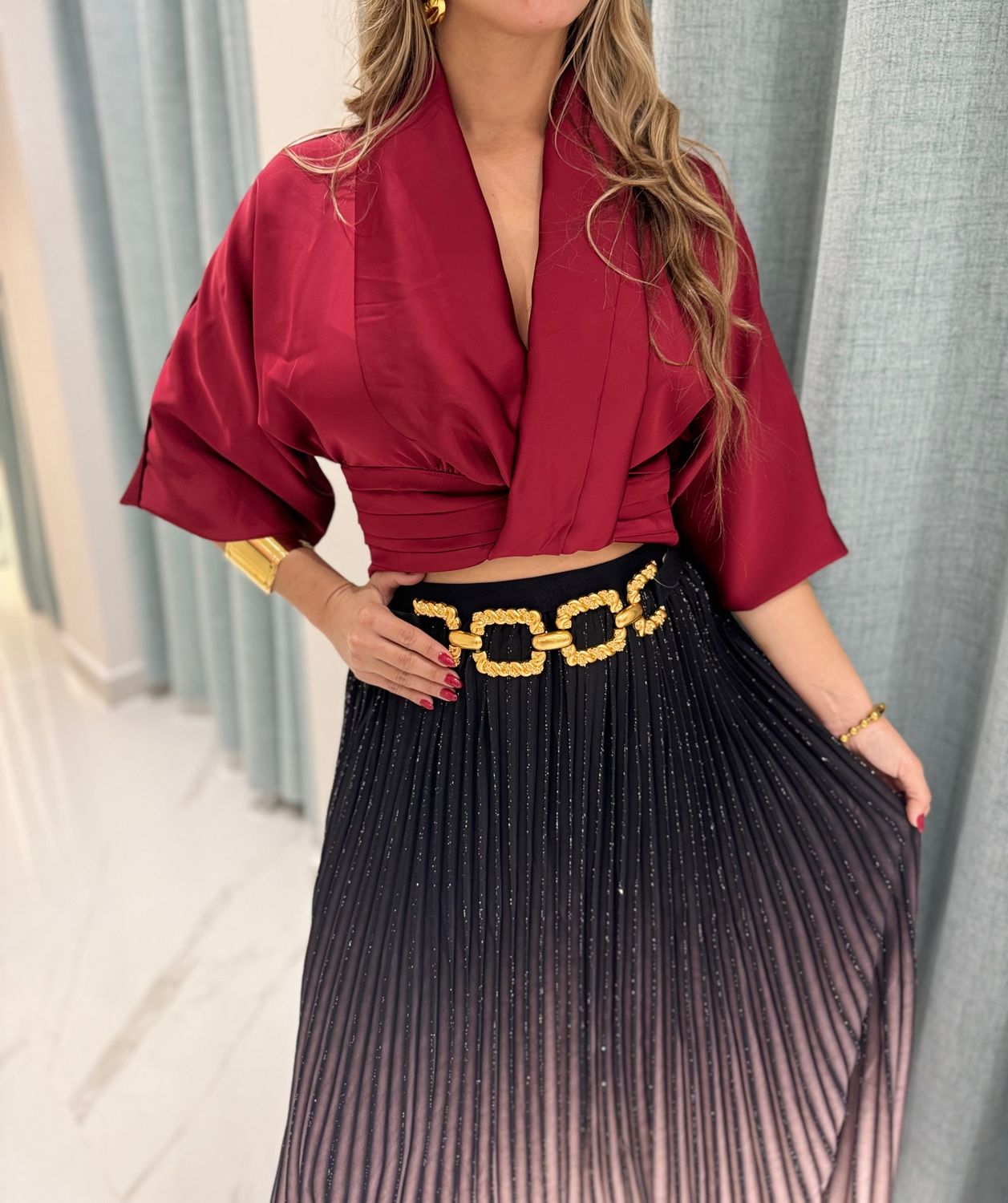 Burgundy Wine Blouse