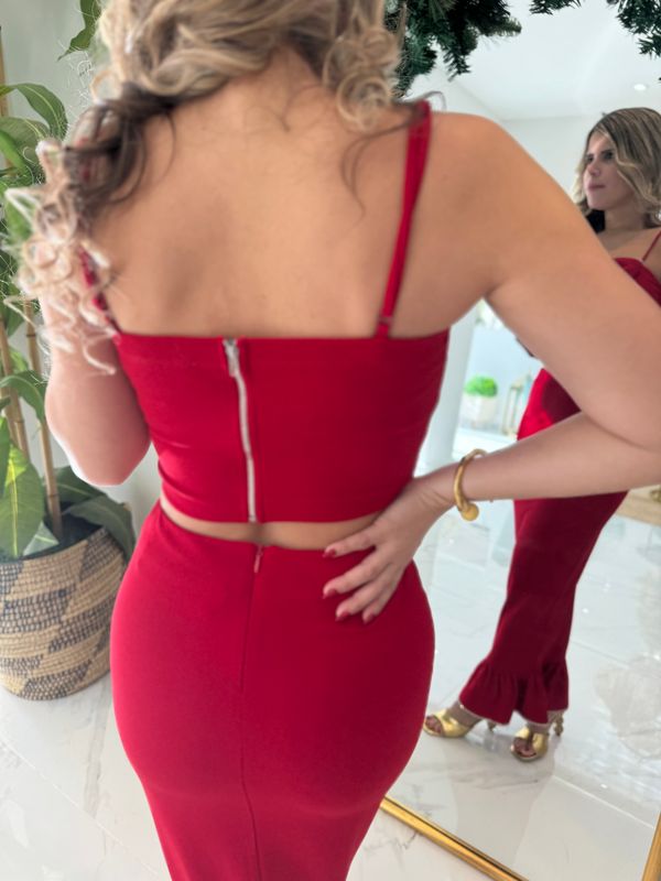 Red Mermaid Bow Set