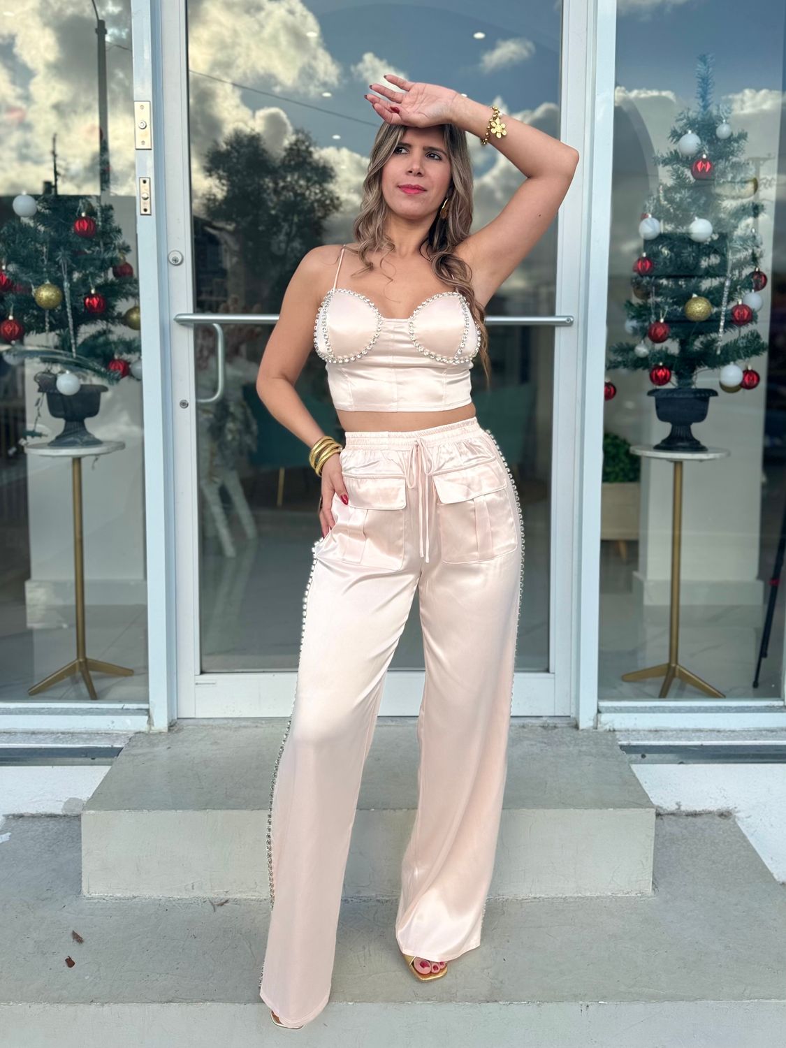Sara Nude Cargo Set