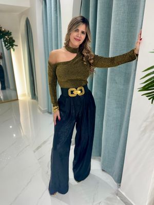 Shiny Long Sleeve Top