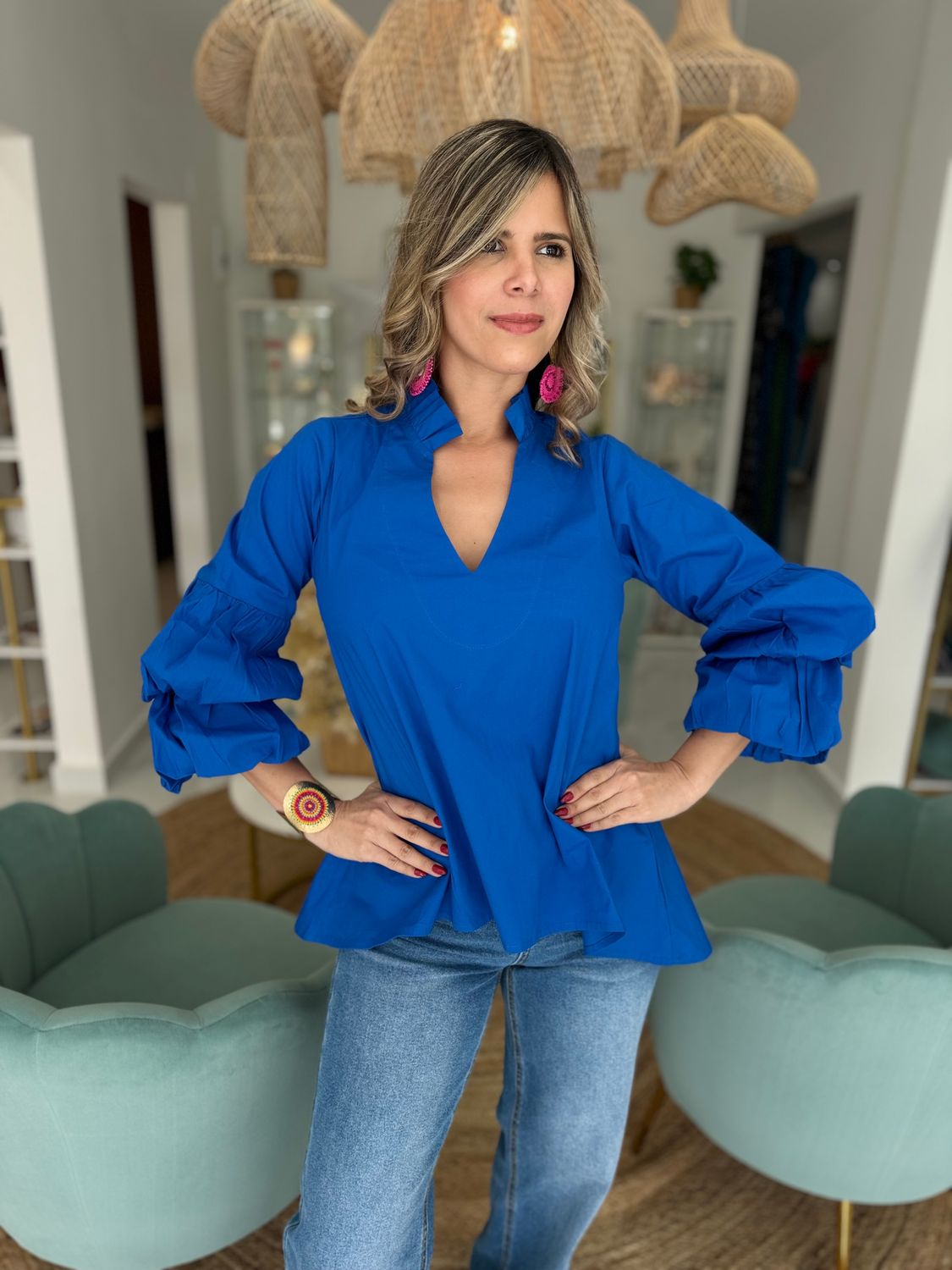 Empower Blue Exclusive Blouse