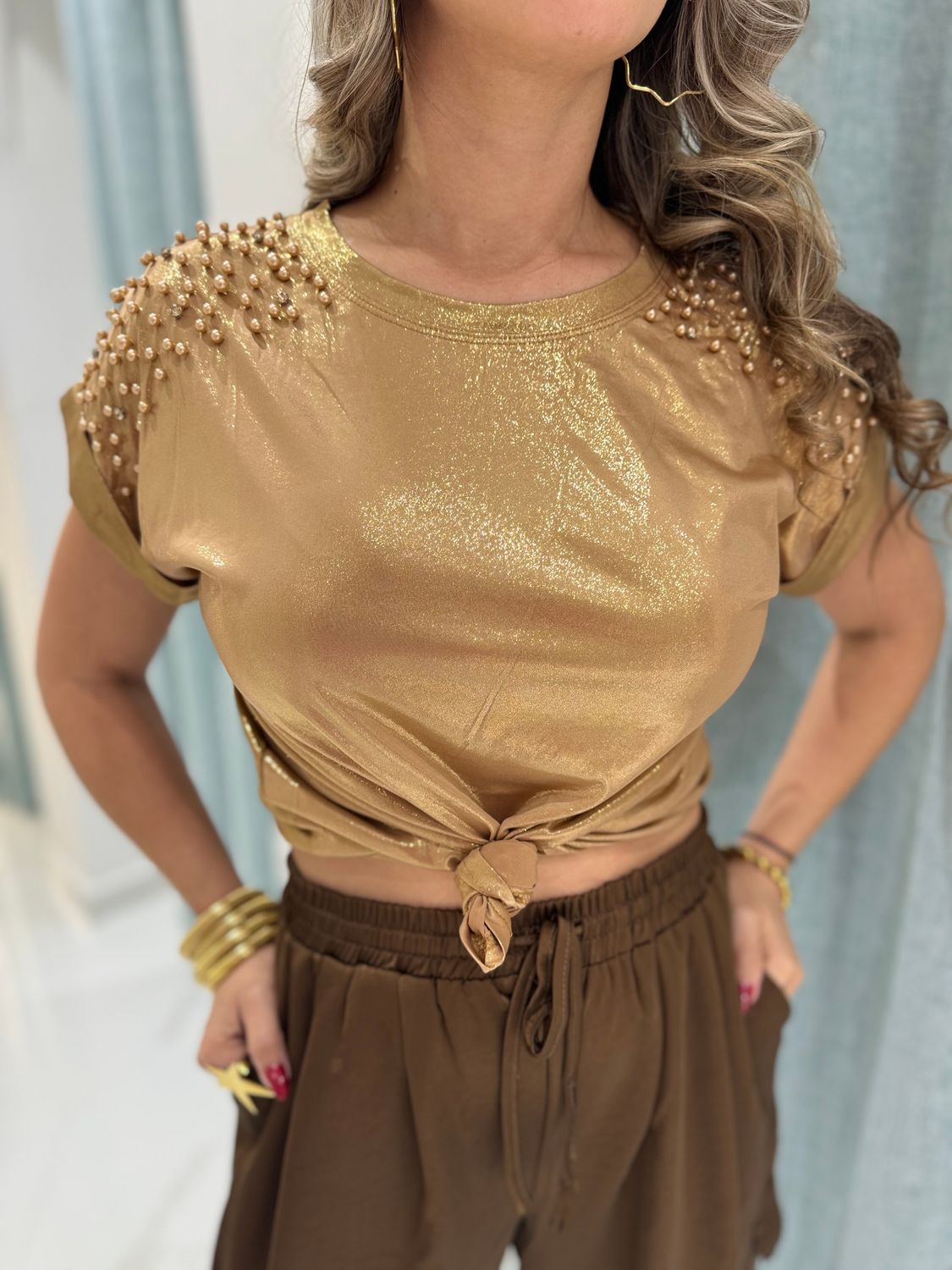 Metallic Bronze Shirt