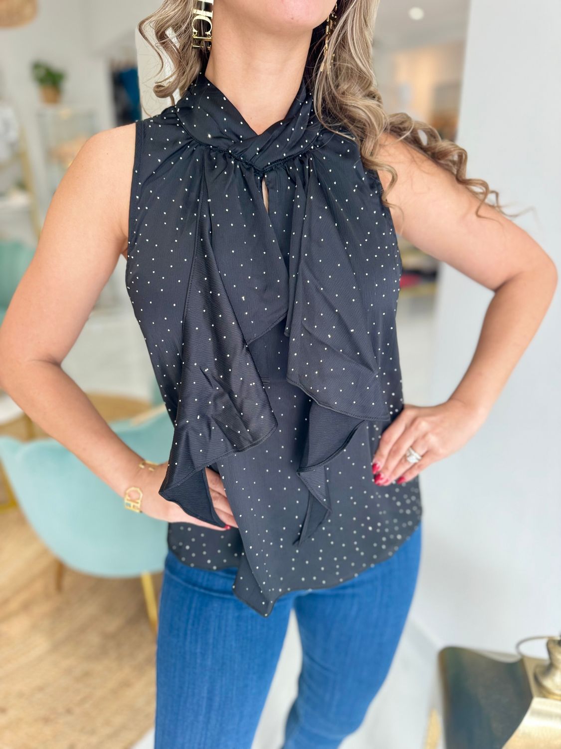 Black Spark Blouse