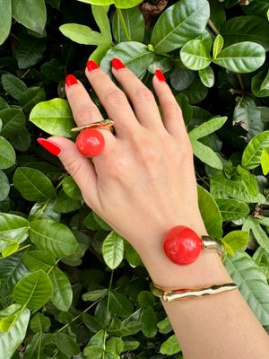 Red Coral Bracelet Set