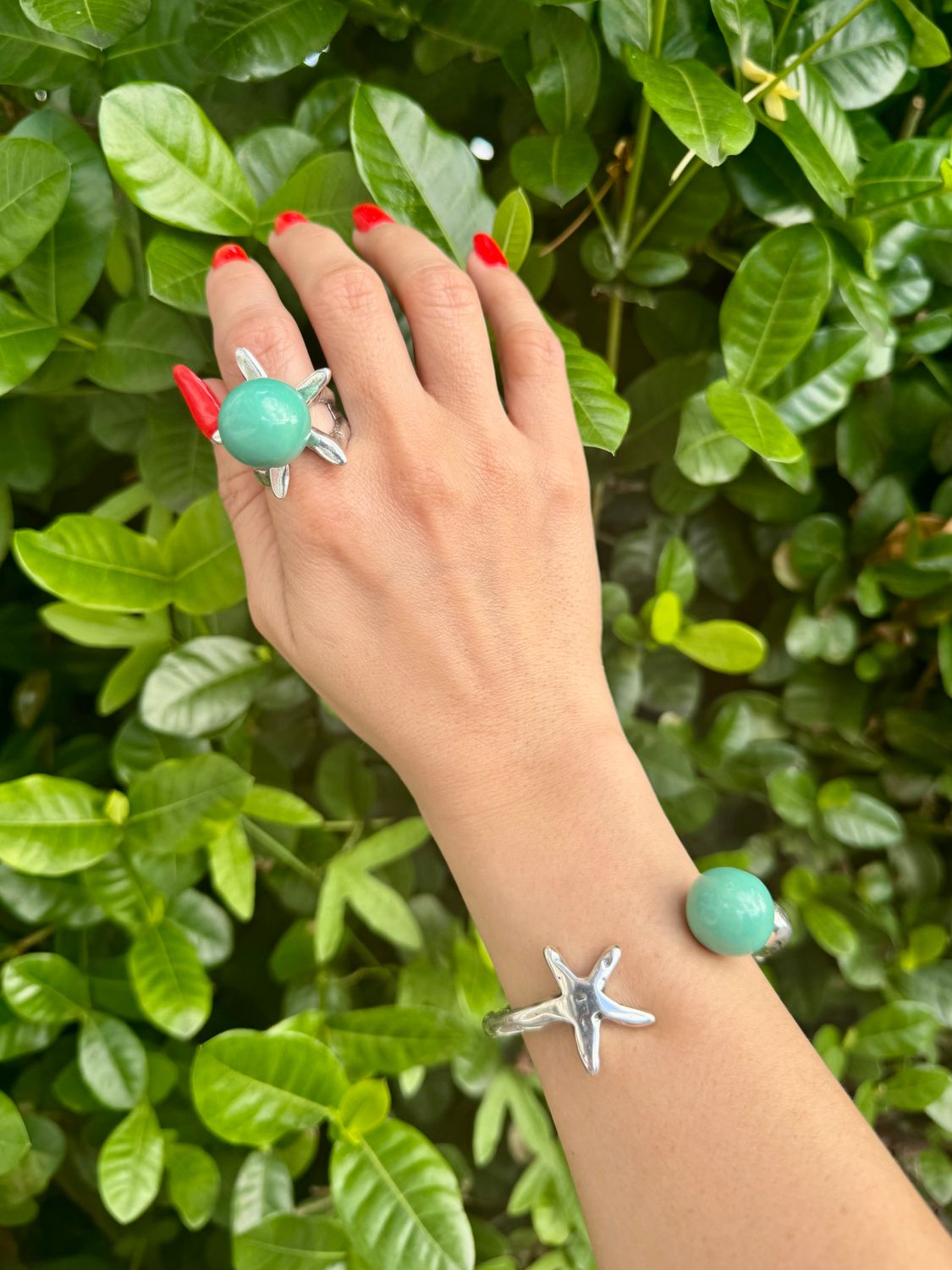Starfish Silver Bracelet Set
