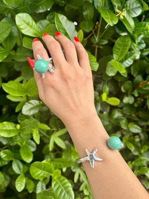 Starfish Silver Bracelet Set