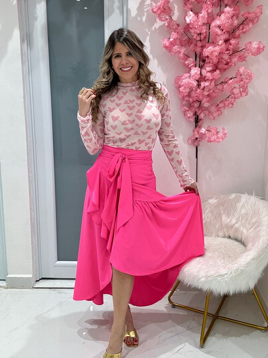 Wrap Around Pink Skirt