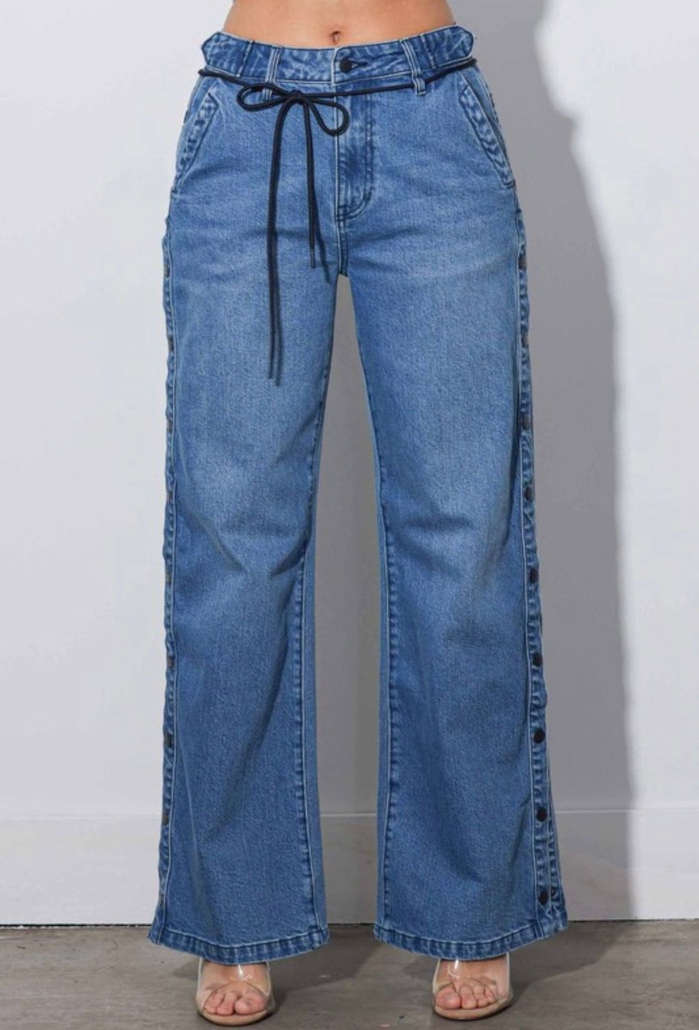 Side Open Straignt Jeans
