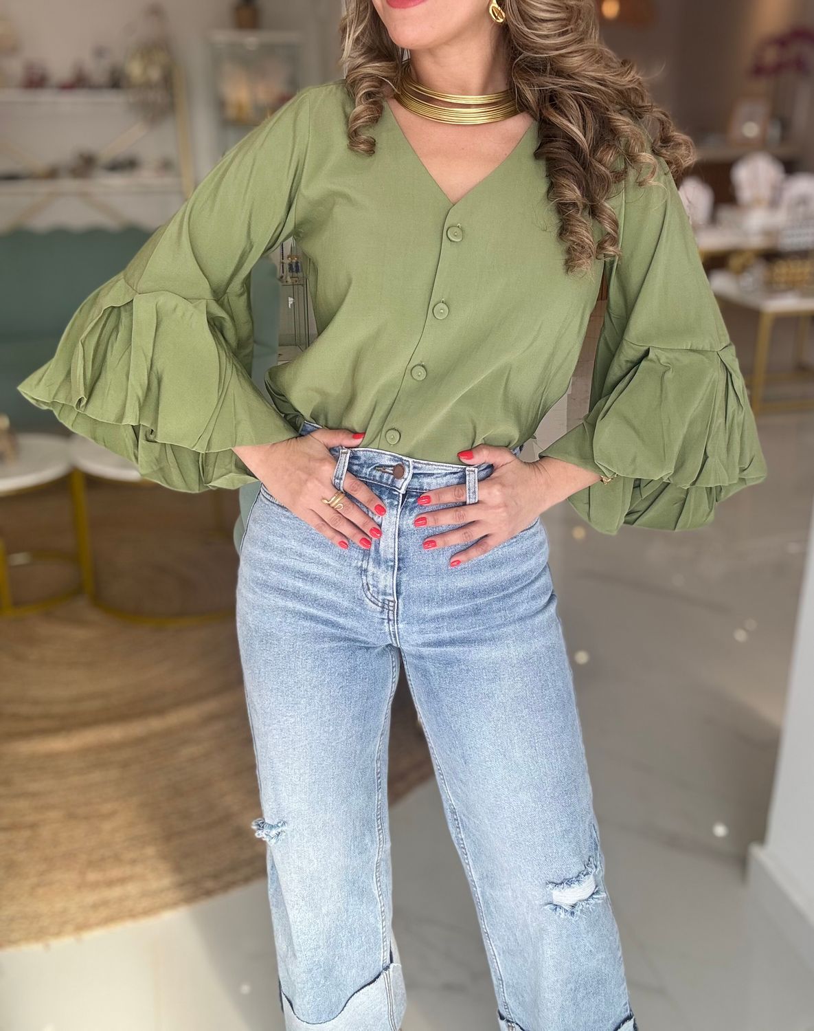 Olive Fashion Exclusive Blouse