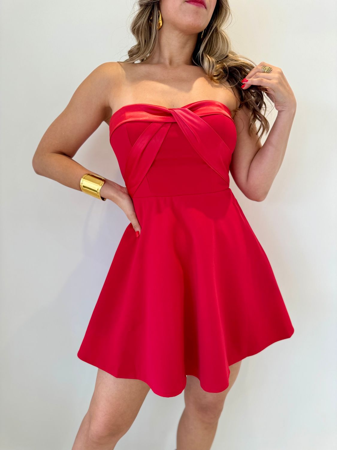 Red Classy Short Dress