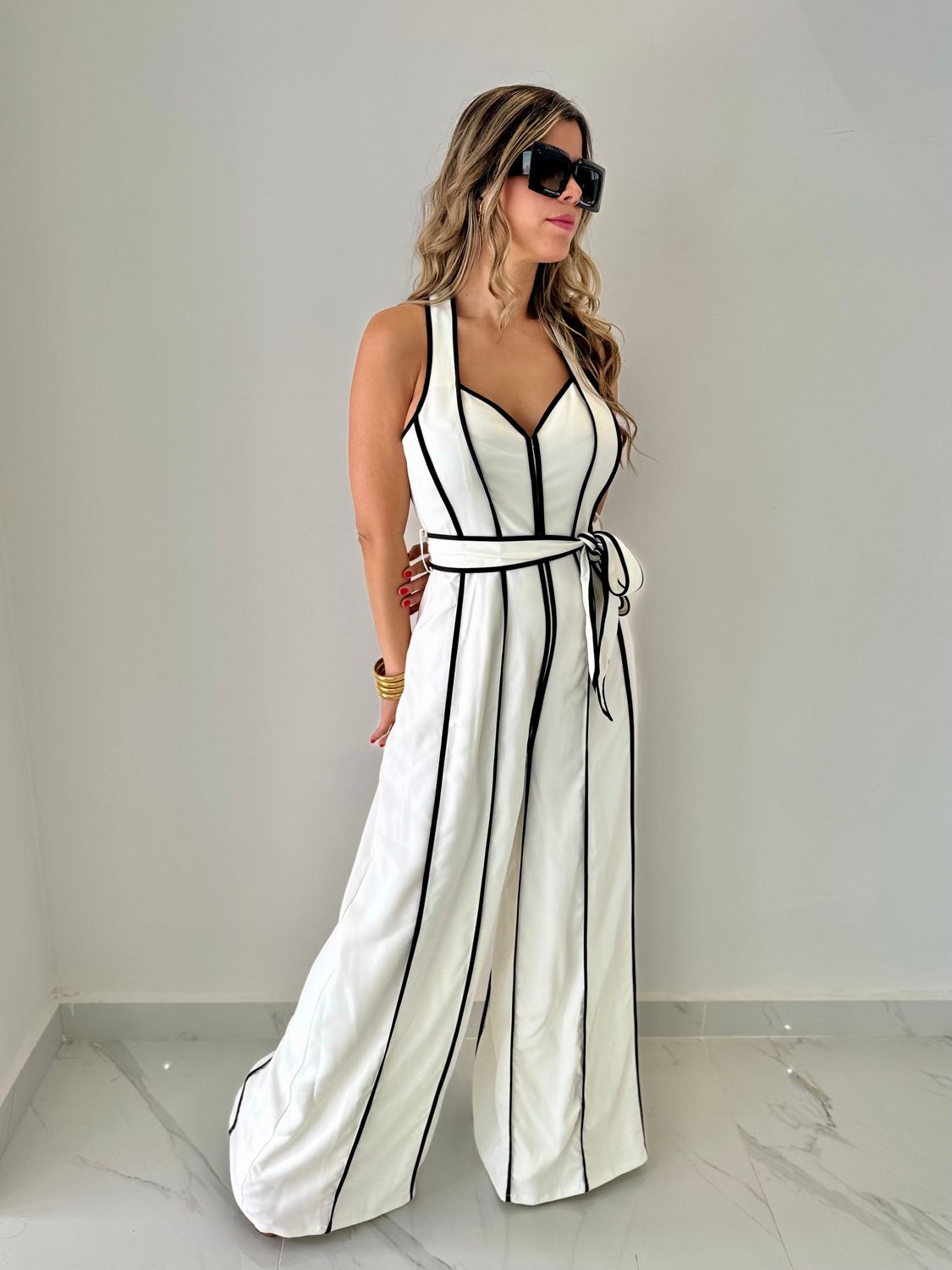 Monroe White Elegant Jumpsuit