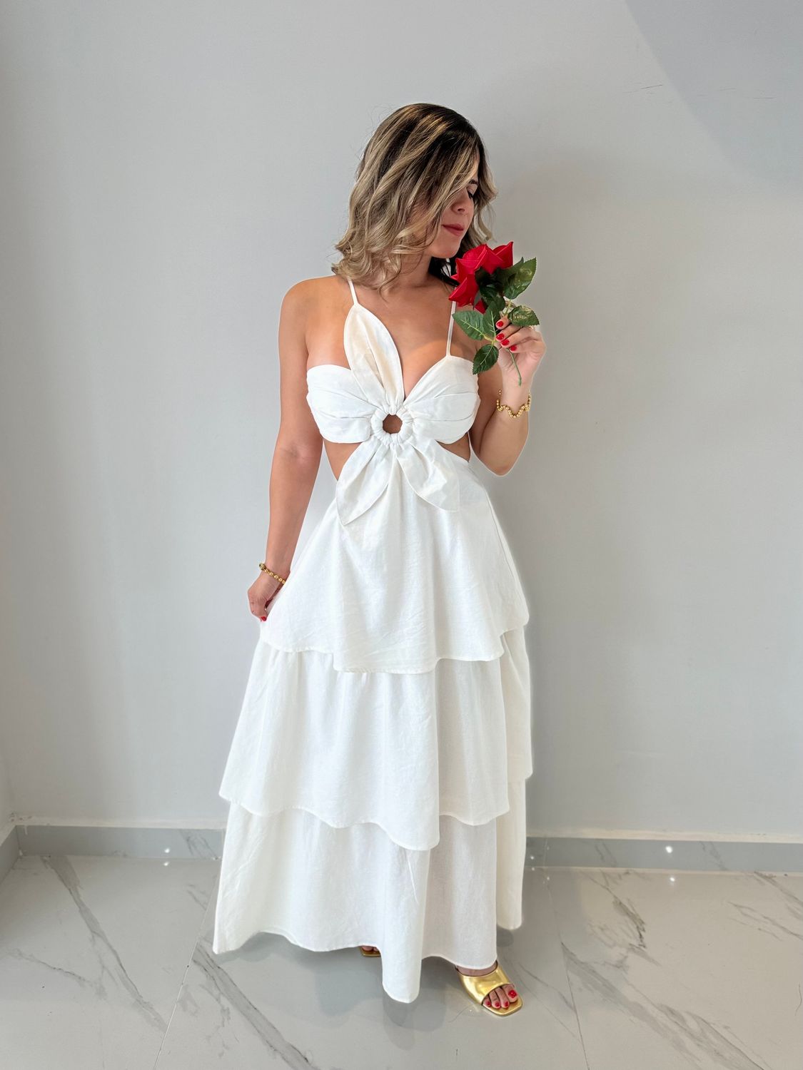 White Flower Dress