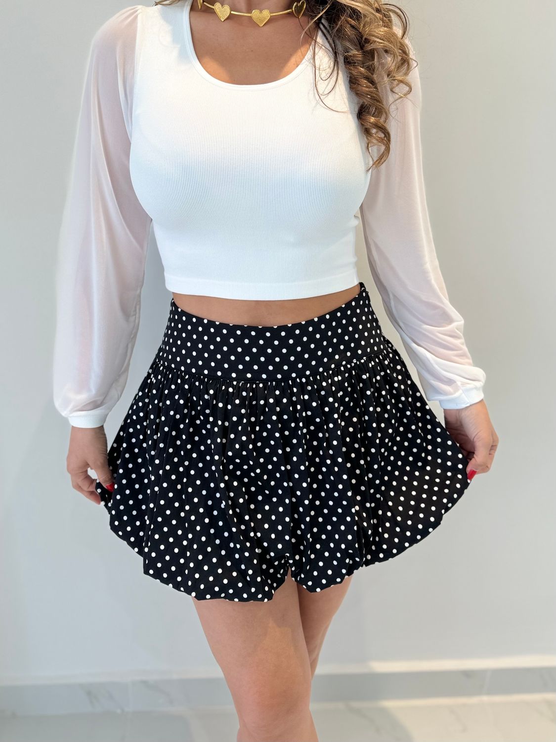 Polka Dots Bubble Skirt