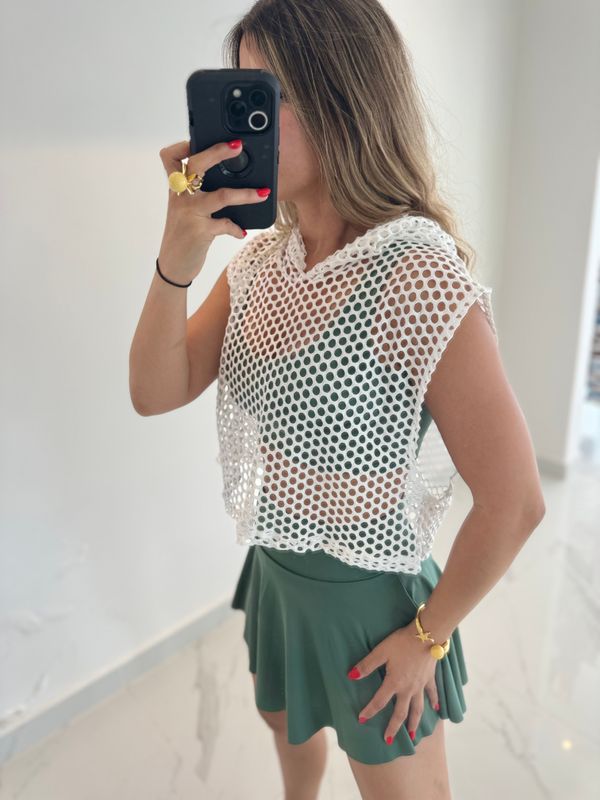 Mesh White Top