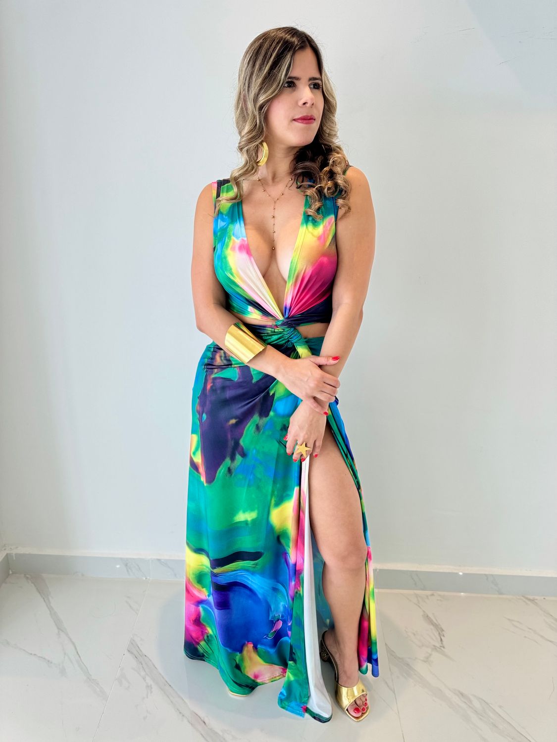 Colorful Sexy Maxi Dress