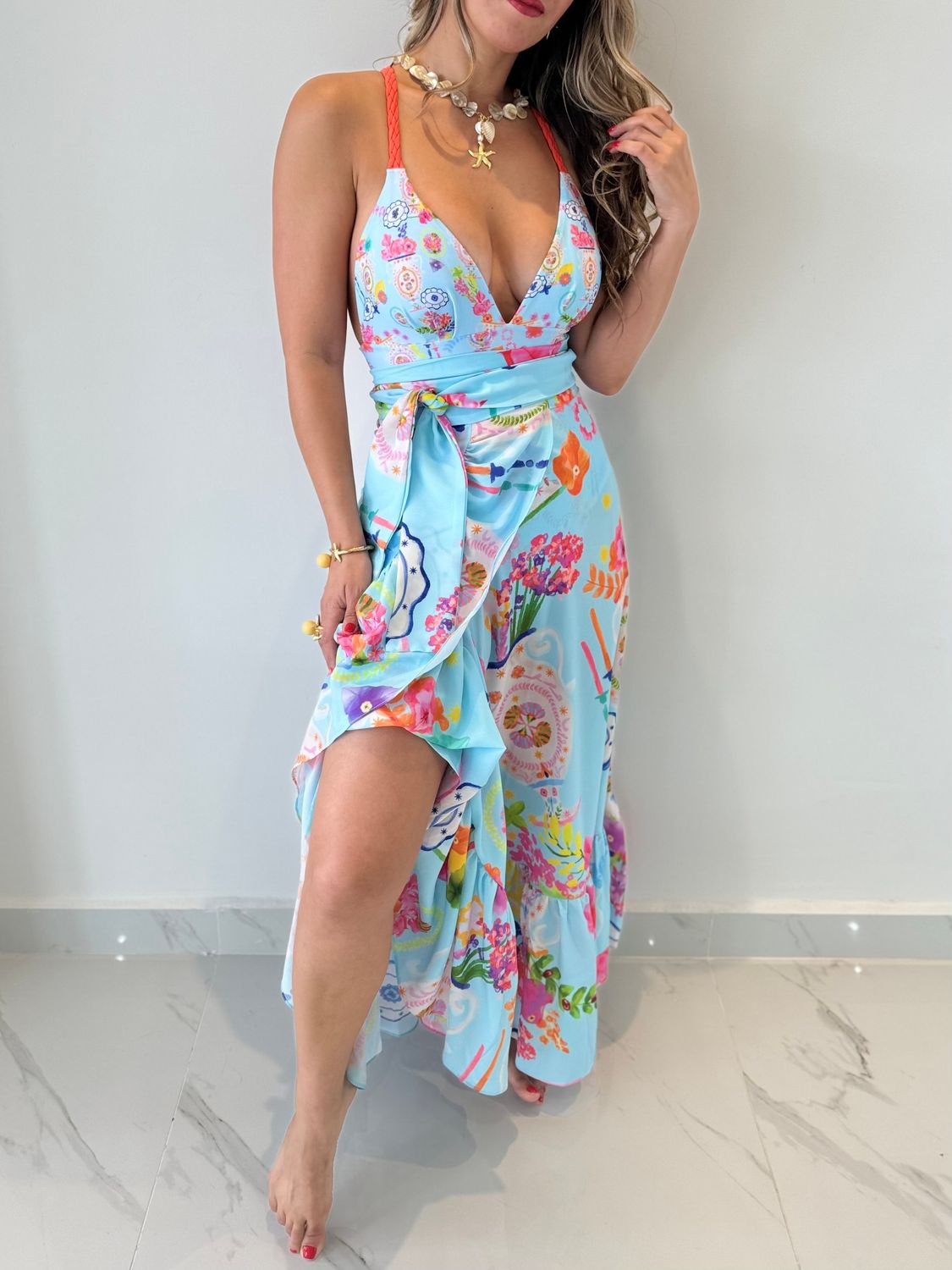 Cancún Exclusive Designer Wrap Around Long Skirt
