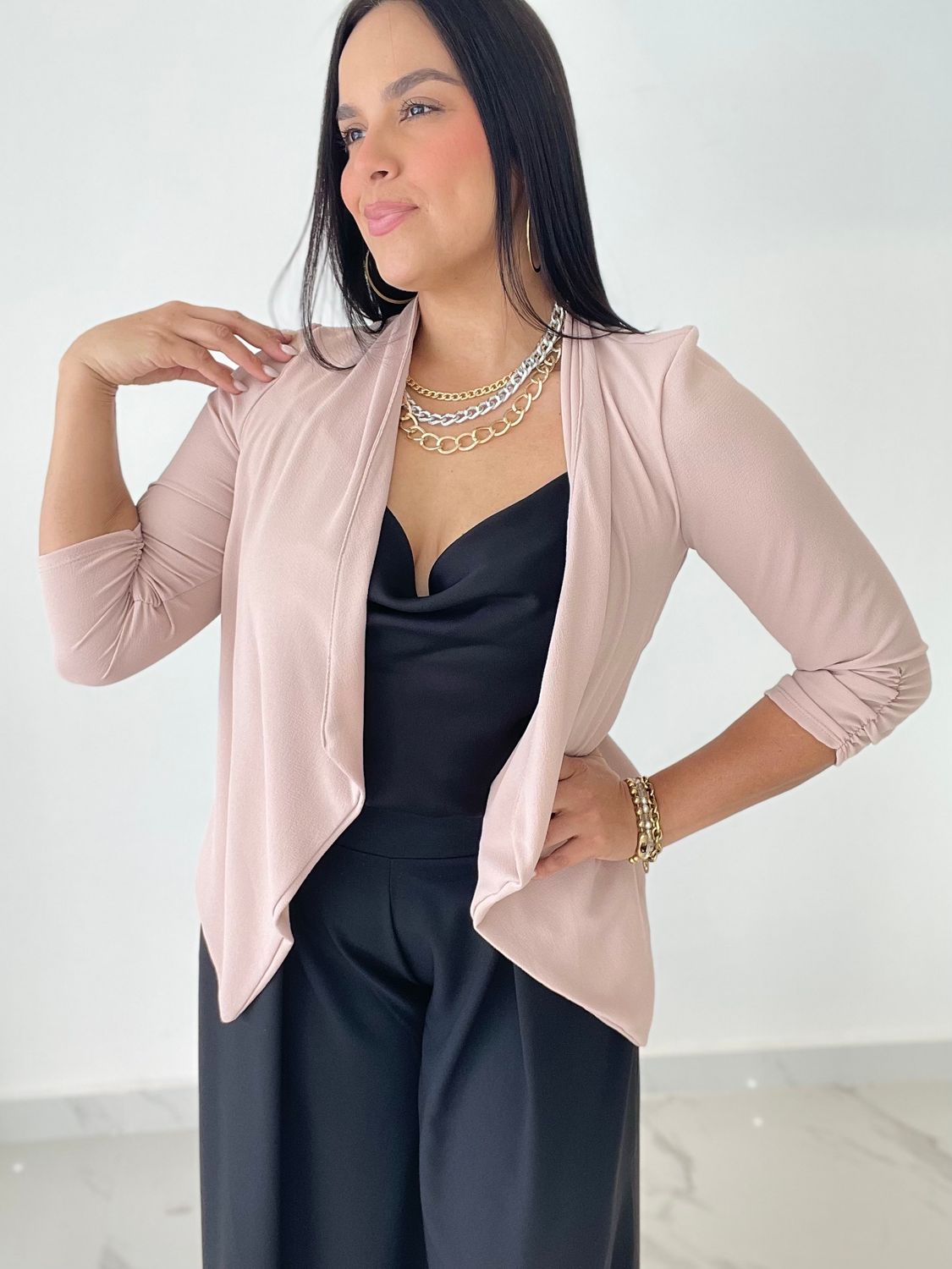 Nude Long Sleeve Cardigan