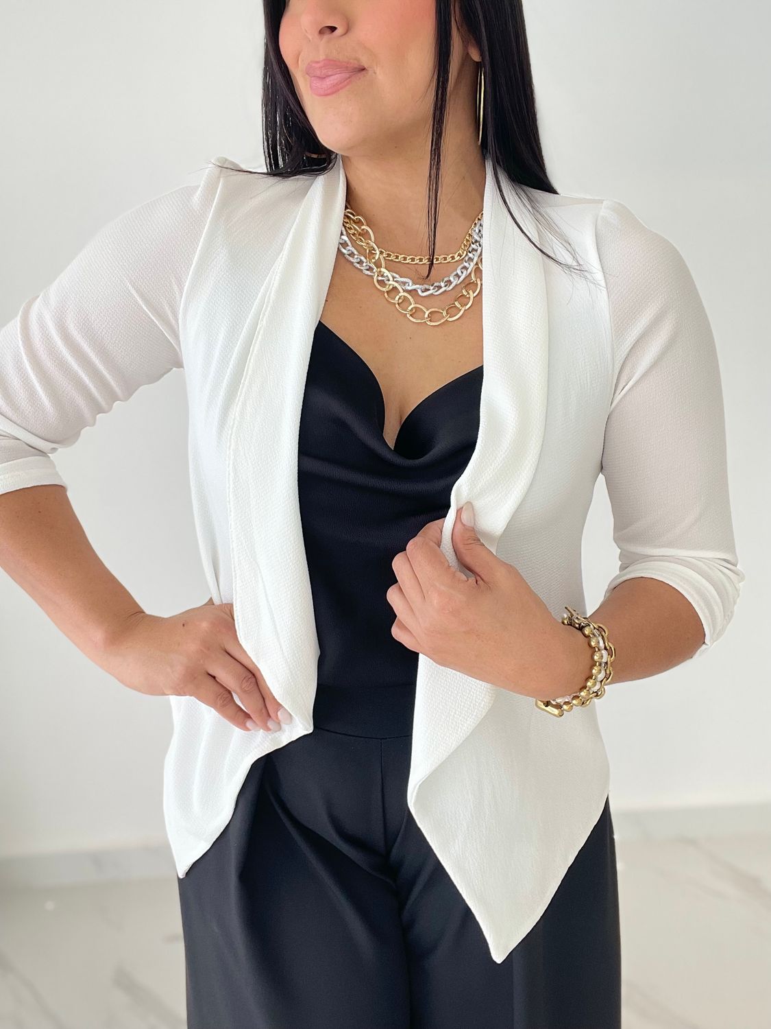 White Long Sleeve Cardigan
