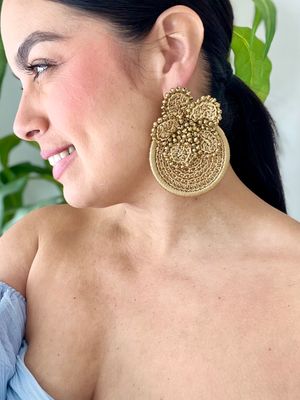 Gold Crochet Earrings