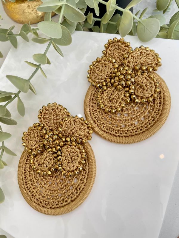 Gold Crochet Earrings