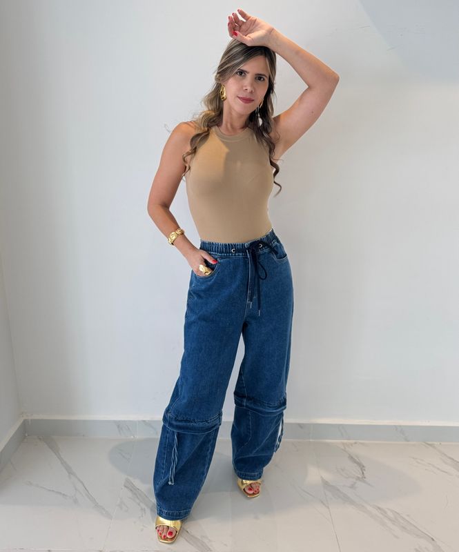 2 in 1 Cargo and Jort Denim Jean