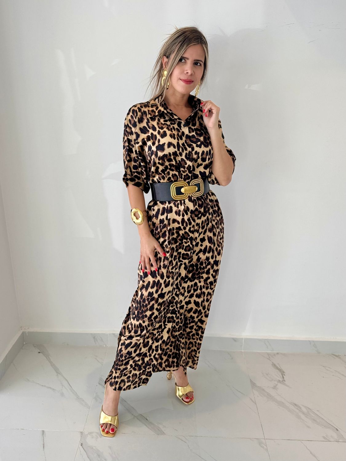 Leopard Print Long Dress