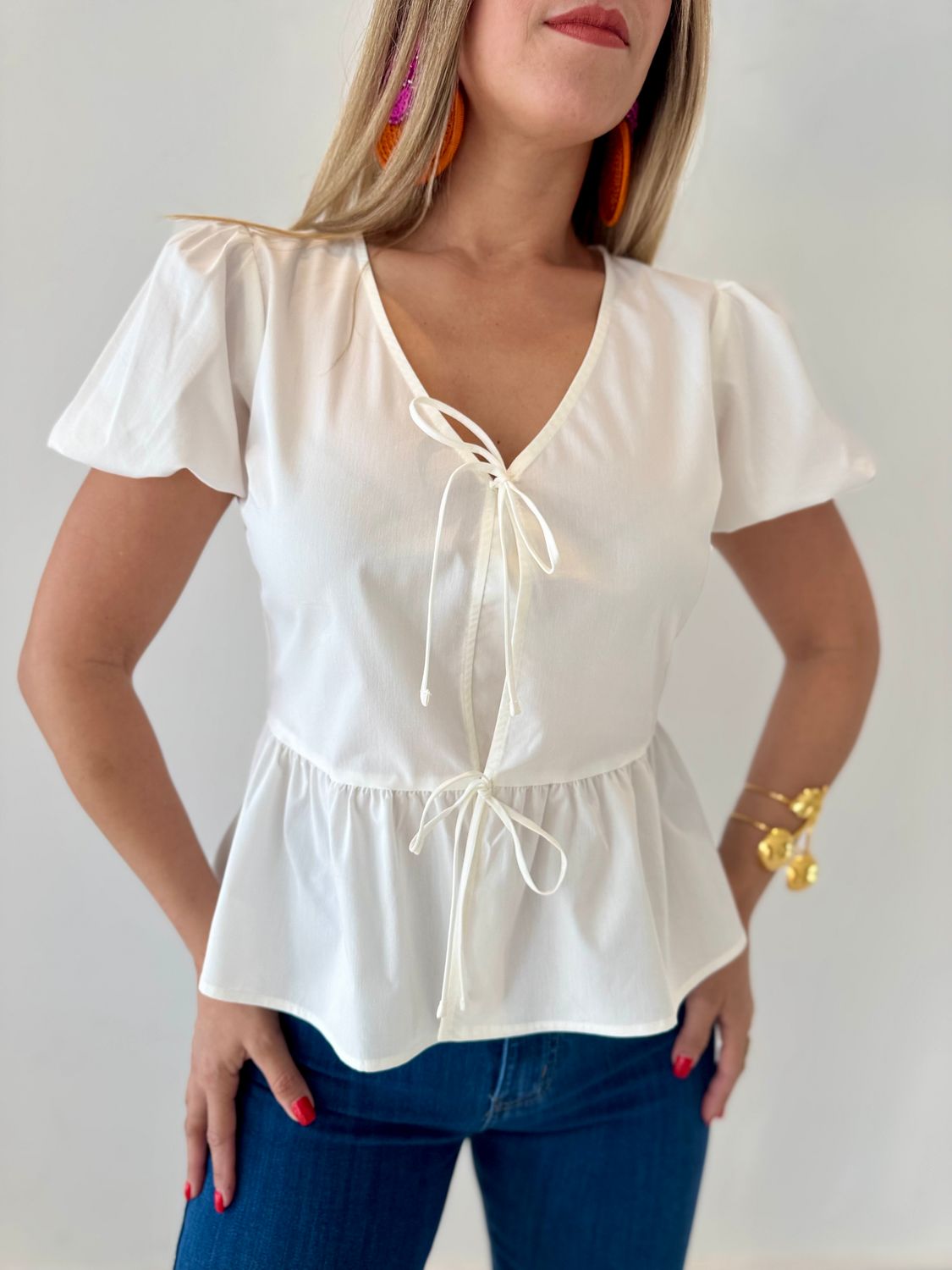 White Coquette Blouse