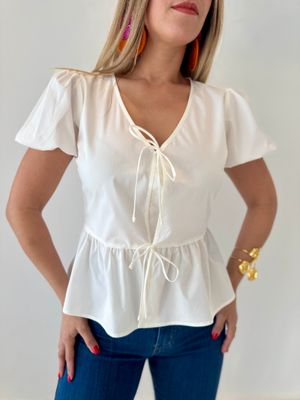 White Coquette Blouse