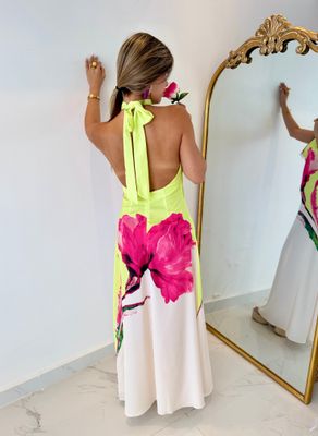 Spring Flower Maxi Dress