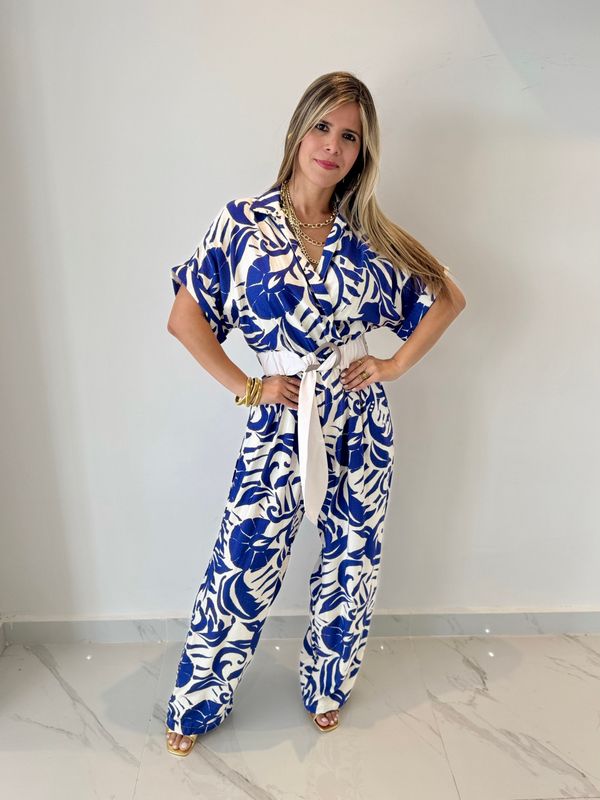 Barbados Blue Printed Exclusive Jumpsuit
