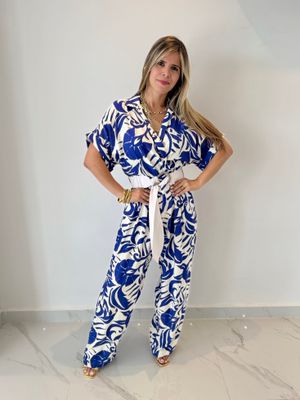 Barbados Blue Printed Exclusive Jumpsuit