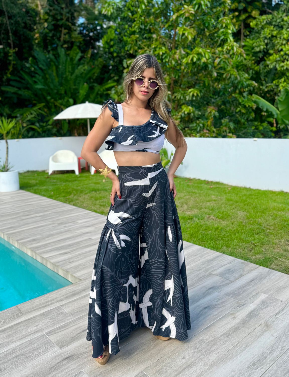 Birds Dance Exclusive Designer Palazzo