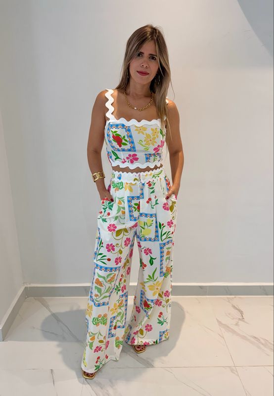 White Paradise Pant Set