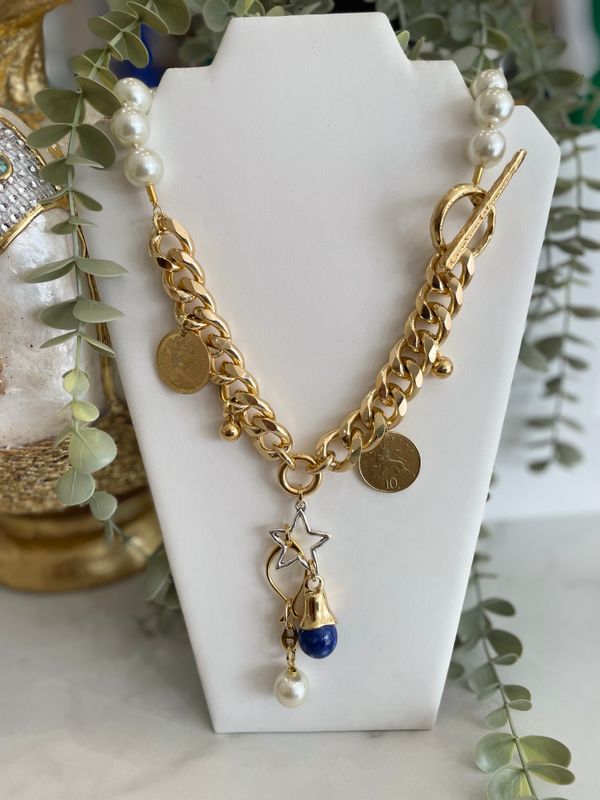 Pearls Big Chain &amp; Charms