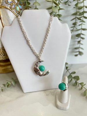 Aqua Moon Necklace Set