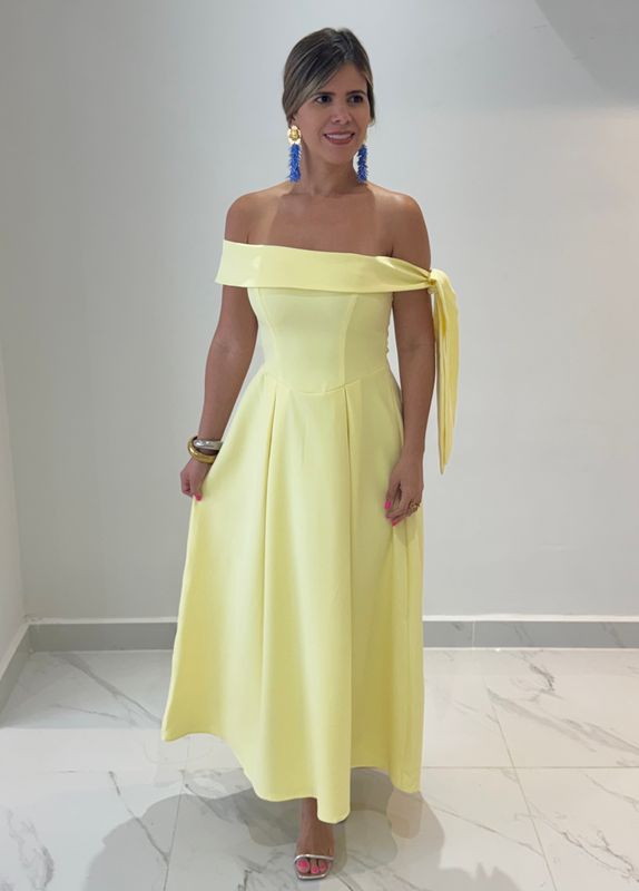 Butter Yellow Midi Dress