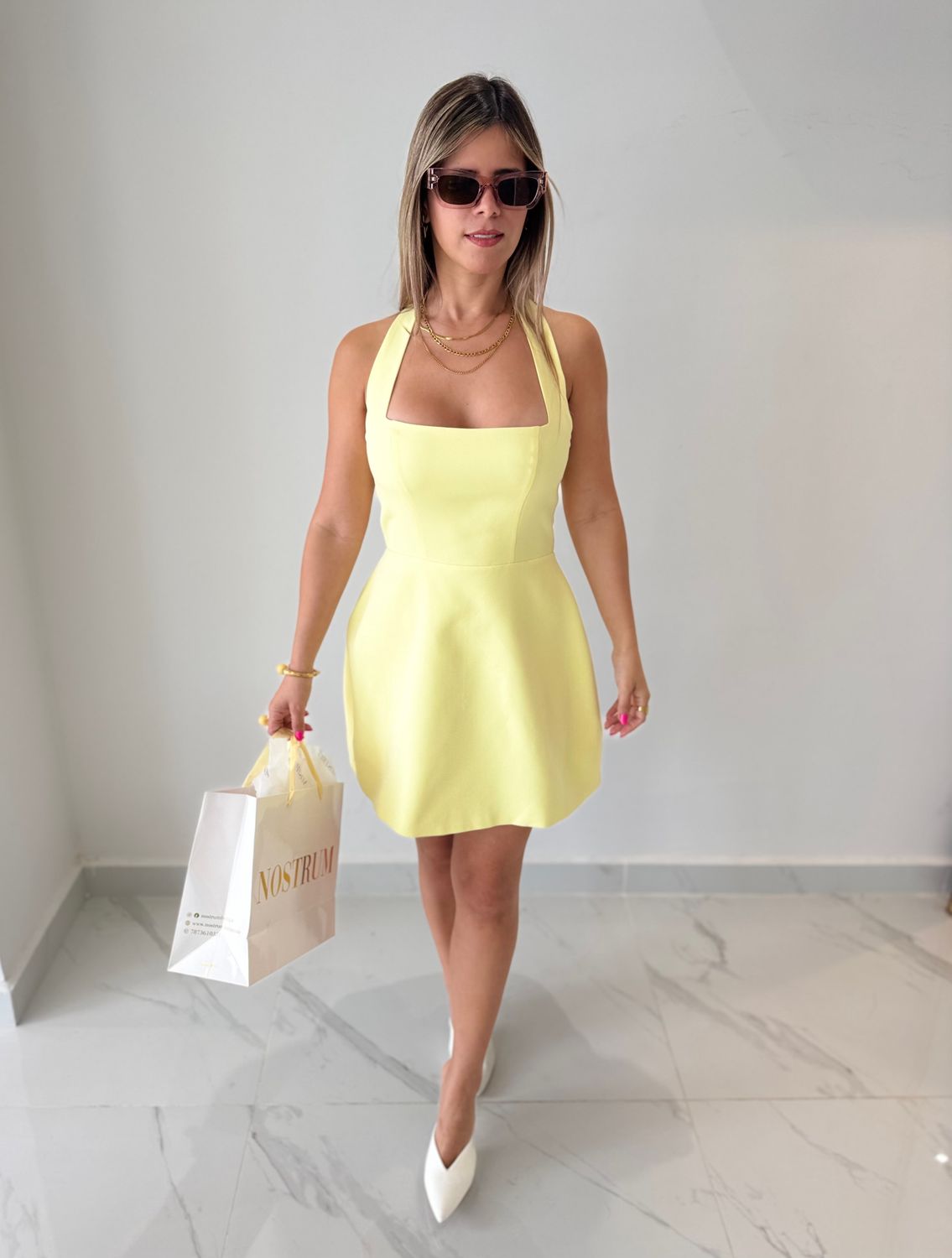 Butter Yellow Short Dress