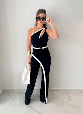 Black &amp; White Elegant Jumpsuit