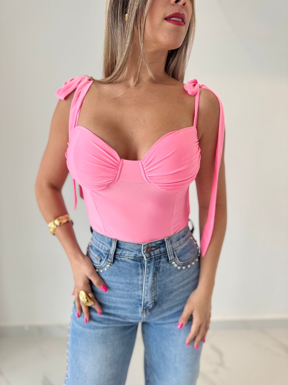 Bubble Gum Pink Bodysuit